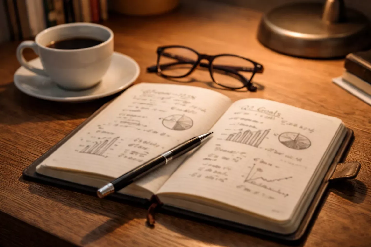 Libreta con anotaciones de gestión financiera para apuestas